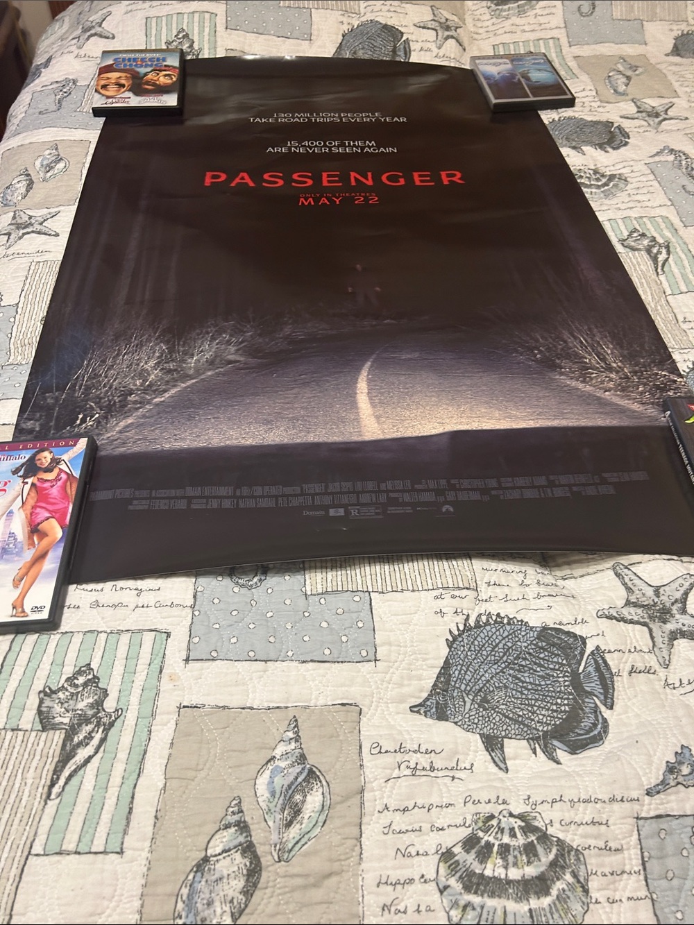 Passenger Movie Poster - Black with Red Text has small defects
